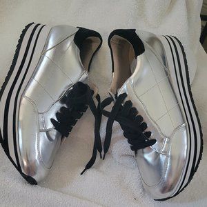 Steve Madden Chrome Platform Sneakers